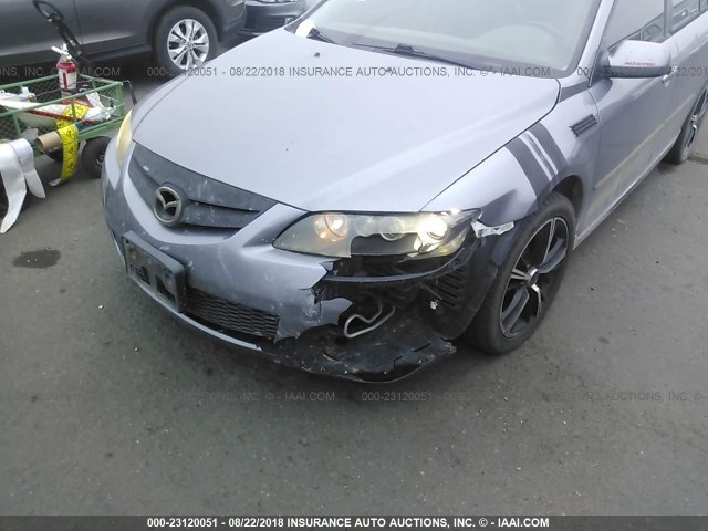 1YVHP80D065M18919 - 2006 MAZDA 6 S GRAY photo 6