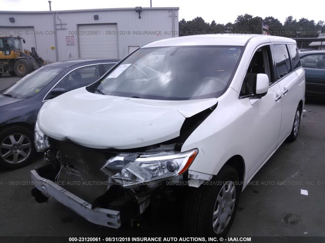 JN8AE2KP2C9040225 - 2012 NISSAN QUEST S/SV/SL/LE WHITE photo 2