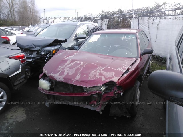 4S3BD4356W7205916 - 1998 SUBARU LEGACY L MAROON photo 2