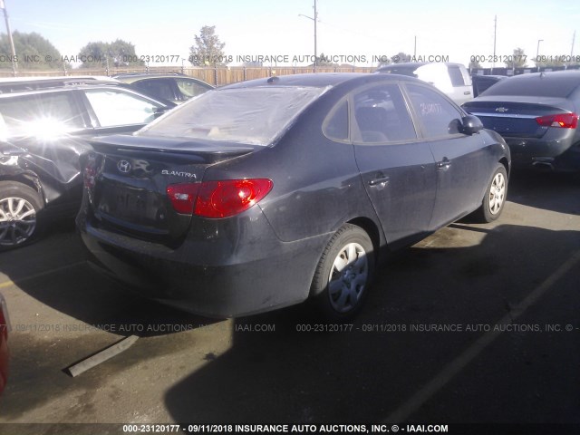 KMHDU46D37U130568 - 2007 HYUNDAI ELANTRA GLS/SE/LIMITED BLACK photo 4