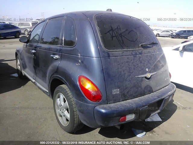 3C8FY68865T637645 - 2005 CHRYSLER PT CRUISER LIMITED BLUE photo 3