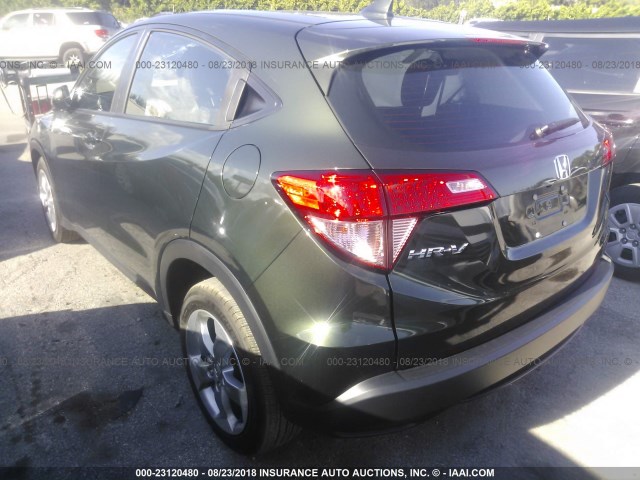 3CZRU5H33HM728325 - 2017 HONDA HR-V LX GREEN photo 3