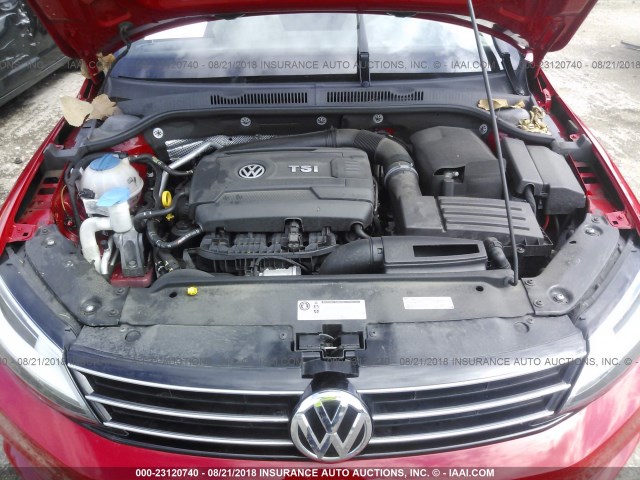 3VWD17AJ4GM256368 - 2016 VOLKSWAGEN JETTA SPORT RED photo 10