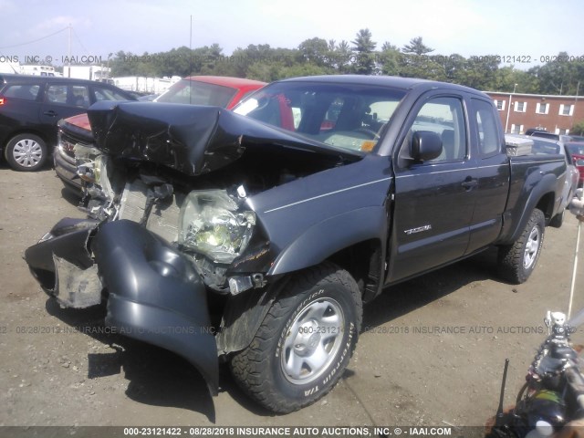 5TEUX4EN4AZ705975 - 2010 TOYOTA TACOMA ACCESS CAB ნაცრისფერი ფოტო 2