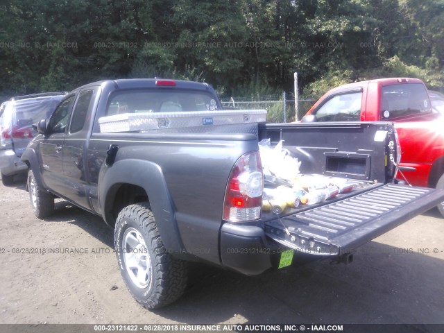5TEUX4EN4AZ705975 - 2010 TOYOTA TACOMA ACCESS CAB ნაცრისფერი ფოტო 3