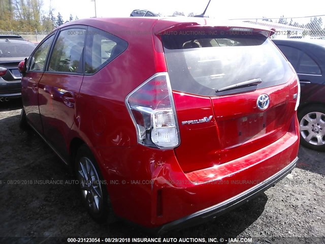 JTDZN3EU4FJ032278 - 2015 TOYOTA PRIUS V RED photo 3