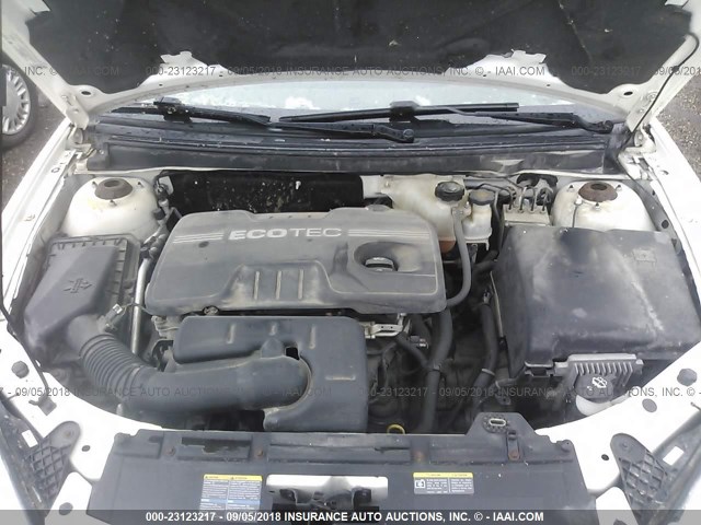 1G2ZF57B684148348 - 2008 PONTIAC G6 VALUE LEADER/BASE WHITE photo 10