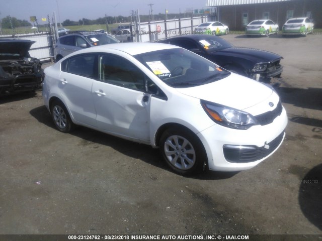 KNADM4A30G6662204 - 2016 KIA RIO LX WHITE photo 1