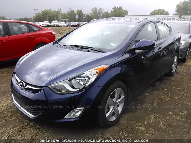 5NPDH4AE5DH405811 - 2013 HYUNDAI ELANTRA GLS/LIMITED BLUE photo 2