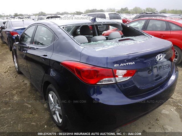 5NPDH4AE5DH405811 - 2013 HYUNDAI ELANTRA GLS/LIMITED BLUE photo 3