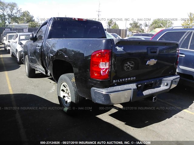 1GCEC14X39Z121527 - 2009 CHEVROLET SILVERADO C1500 BLACK photo 3