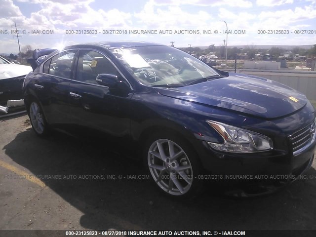 1N4AA51E39C844737 - 2009 NISSAN MAXIMA S/SV BLUE photo 1