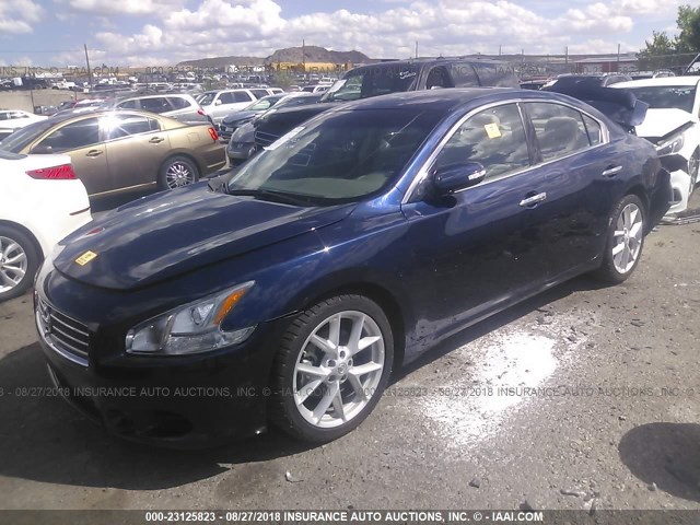 1N4AA51E39C844737 - 2009 NISSAN MAXIMA S/SV BLUE photo 2