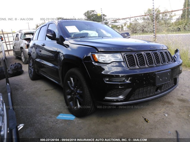 1C4RJFCM4JC374312 - 2018 JEEP GRAND CHEROKEE OVERLAND BLACK photo 1