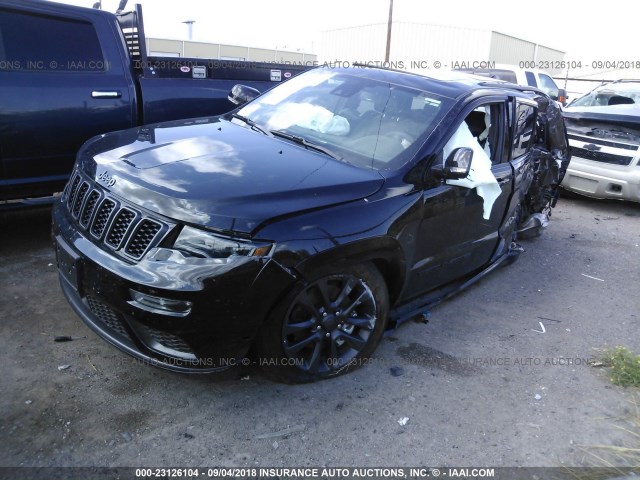 1C4RJFCM4JC374312 - 2018 JEEP GRAND CHEROKEE OVERLAND BLACK photo 2