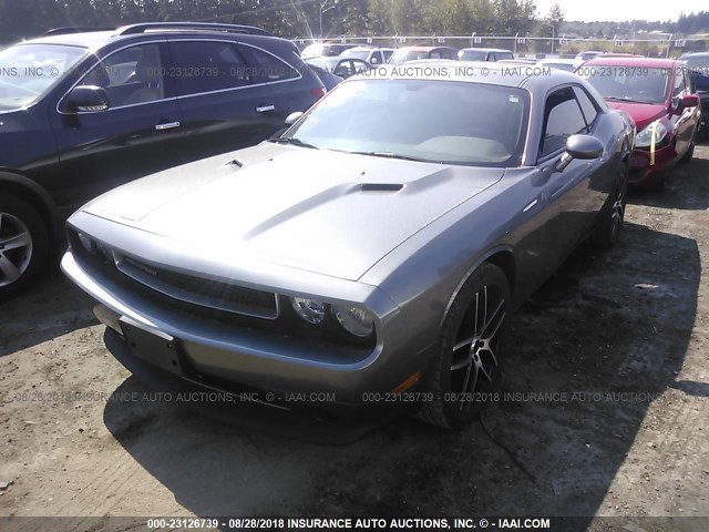 2C3CDYAG5CH292034 - 2012 DODGE CHALLENGER SXT GRAY photo 2