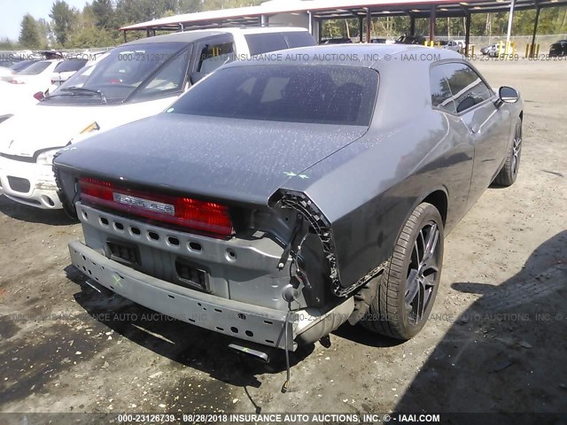 2C3CDYAG5CH292034 - 2012 DODGE CHALLENGER SXT GRAY photo 4