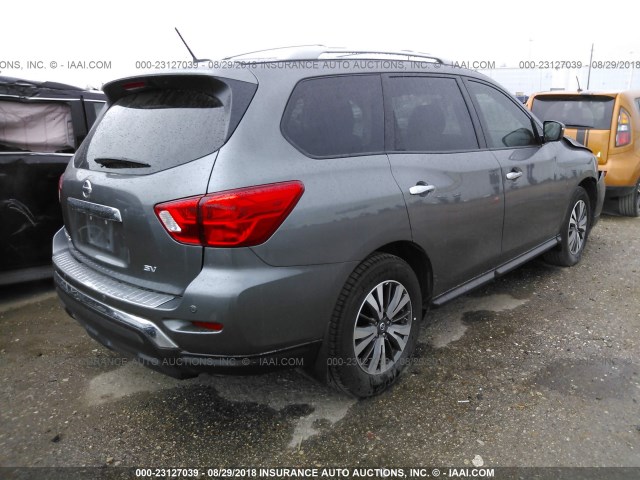 5N1DR2MN5HC904862 - 2017 NISSAN PATHFINDER S/SV/SL/PLATINUM GRAY photo 4