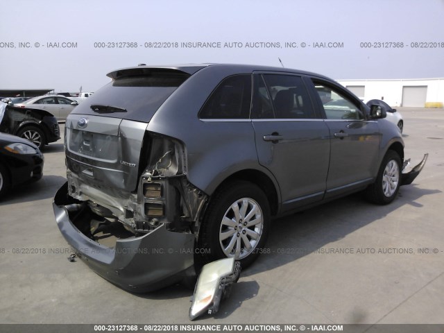 2FMDK3KC2ABA93748 - 2010 FORD EDGE LIMITED GRAY photo 4