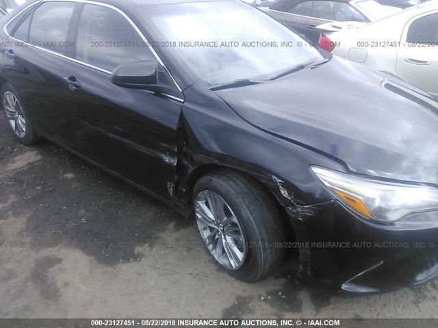 4T1BF1FK3FU093227 - 2015 TOYOTA CAMRY LE/XLE/SE/XSE BLACK photo 6