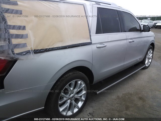 1FMJK1MTXJEA22483 - 2018 FORD EXPEDITION MAX PLATINUM SILVER photo 6