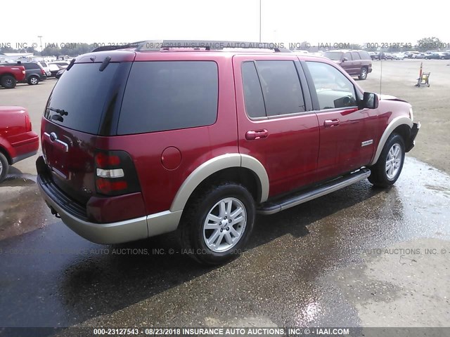 1FMEU74E38UB05883 - 2008 FORD EXPLORER EDDIE BAUER RED photo 4