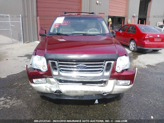 1FMEU74E38UB05883 - 2008 FORD EXPLORER EDDIE BAUER RED photo 6