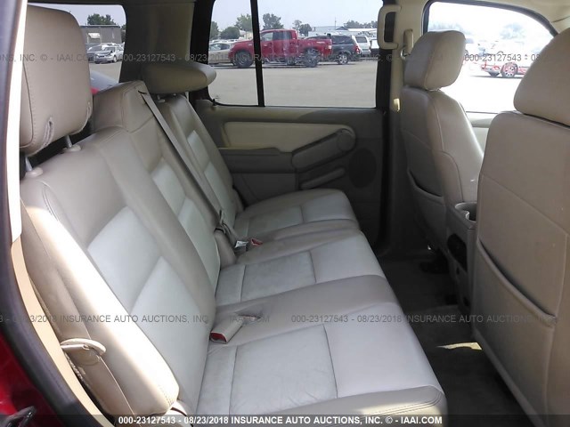 1FMEU74E38UB05883 - 2008 FORD EXPLORER EDDIE BAUER RED photo 8