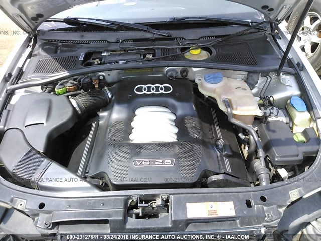 WAUDH68D91A147754 - 2001 AUDI A4 2.8 QUATTRO SILVER photo 10