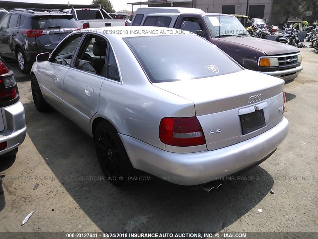 WAUDH68D91A147754 - 2001 AUDI A4 2.8 QUATTRO SILVER photo 3