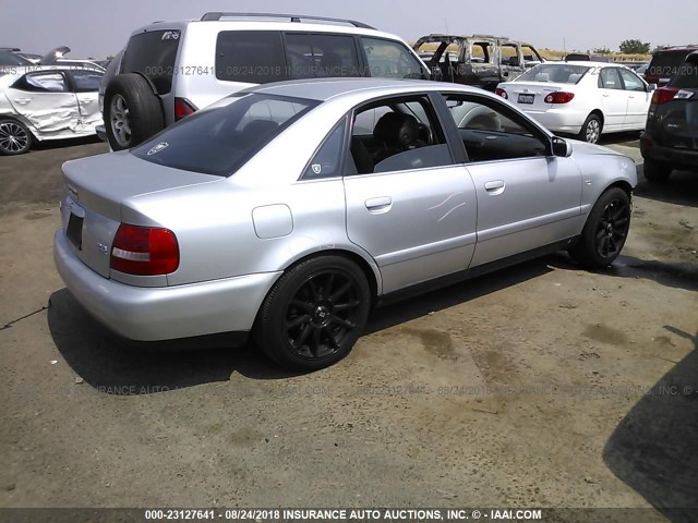 WAUDH68D91A147754 - 2001 AUDI A4 2.8 QUATTRO SILVER photo 4