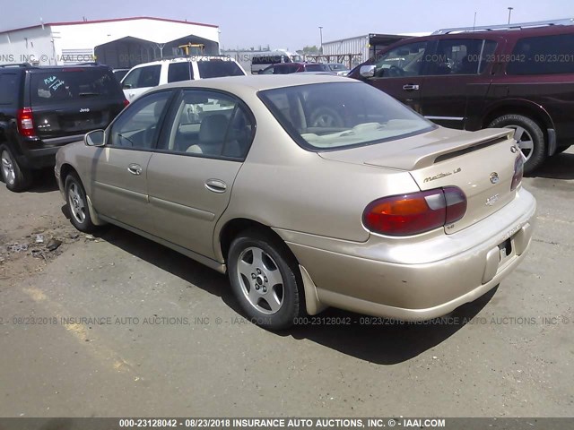1G1NE52J02M657606 - 2002 CHEVROLET MALIBU LS 金色 照片 3