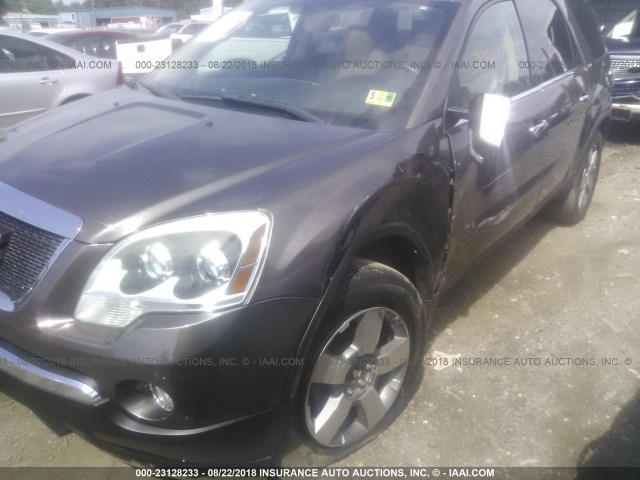 1GKKRRED0BJ346257 - 2011 GMC ACADIA SLT-1 BROWN photo 6