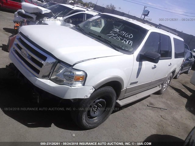 1FMFK185X8LA77524 - 2008 FORD EXPEDITION EL EDDIE BAUER WHITE photo 2