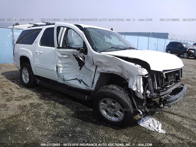 1GNSKJE79ER137074 - 2014 CHEVROLET SUBURBAN K1500 LT WHITE photo 1