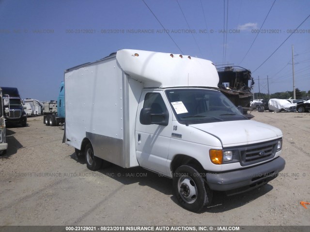 1FDWE35L97DB30180 - 2007 FORD ECONOLINE E350 SUPER DUTY CTWAY VAN WHITE photo 1