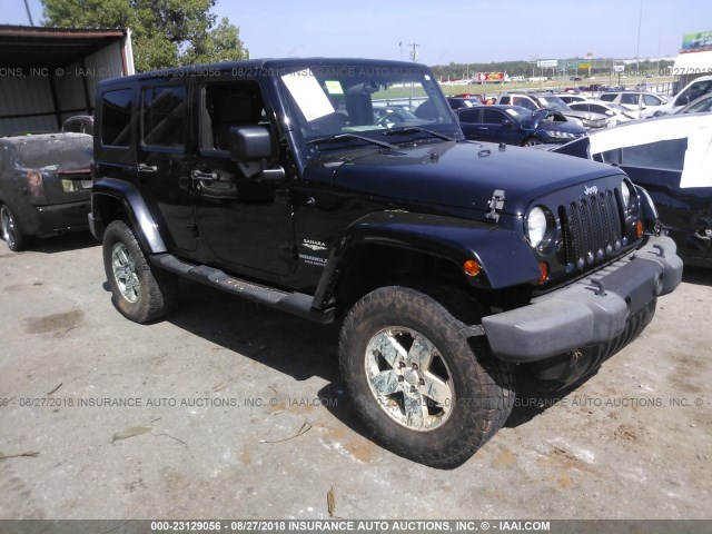 1J4GA59159L744154 - 2009 JEEP WRANGLER UNLIMITE SAHARA BLACK photo 1