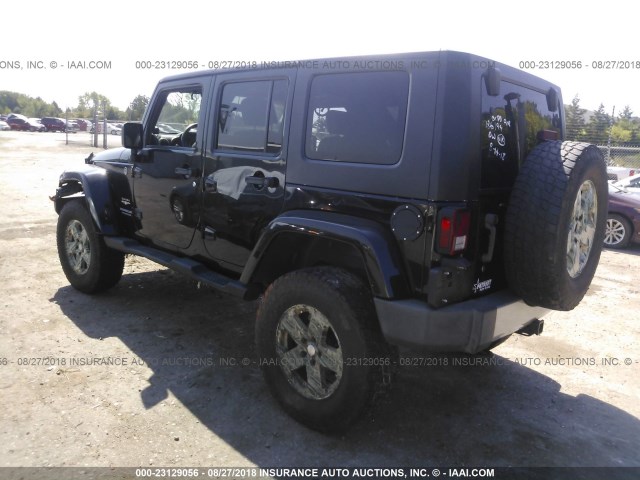 1J4GA59159L744154 - 2009 JEEP WRANGLER UNLIMITE SAHARA BLACK photo 3