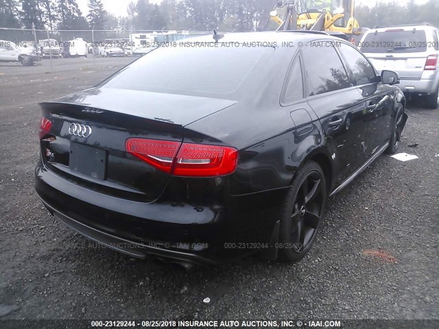 WAUBGAFL3EA113337 - 2014 AUDI S4 PREMIUM PLUS BLACK photo 4