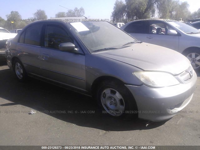 JHMES96675S019218 - 2005 HONDA CIVIC HYBRID GRAY photo 1