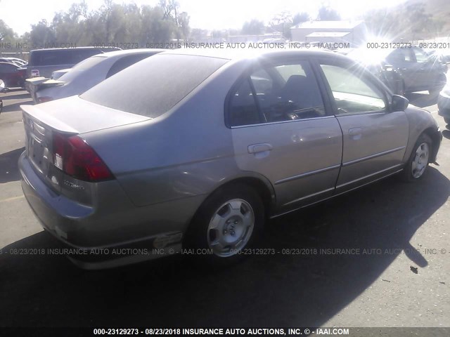 JHMES96675S019218 - 2005 HONDA CIVIC HYBRID GRAY photo 4