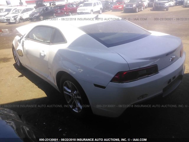 2G1FB1E31F9304751 - 2015 CHEVROLET CAMARO LS WHITE photo 3