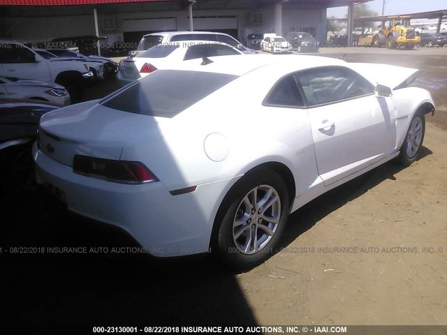 2G1FB1E31F9304751 - 2015 CHEVROLET CAMARO LS WHITE photo 4