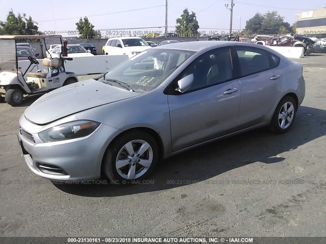 1C3CDFBB0GD652935 - 2016 DODGE DART SXT SILVER photo 2