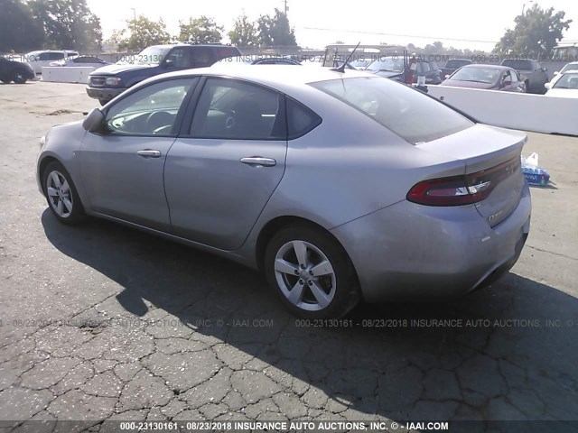 1C3CDFBB0GD652935 - 2016 DODGE DART SXT SILVER photo 3