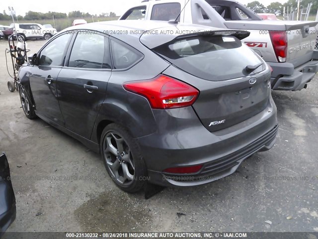 1FADP3L94HL314338 - 2017 FORD FOCUS ST GRAY photo 3