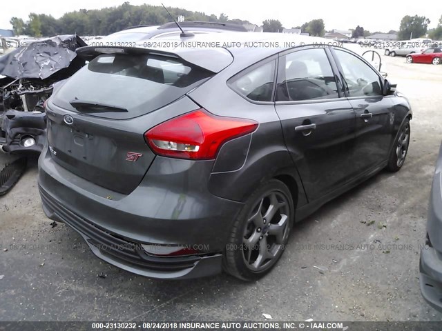 1FADP3L94HL314338 - 2017 FORD FOCUS ST GRAY photo 4