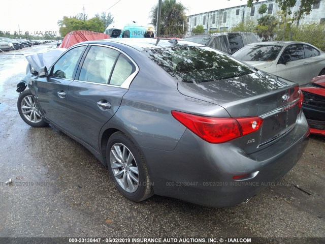 JN1CV7AR2HM681581 - 2017 INFINITI Q50 PREMIUM GRAY photo 3