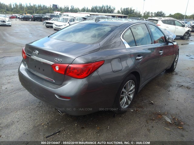 JN1CV7AR2HM681581 - 2017 INFINITI Q50 PREMIUM GRAY photo 4