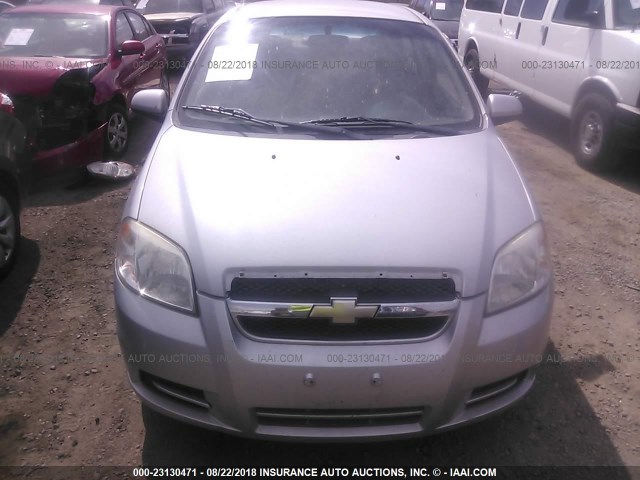 KL1TD5DE3AB110347 - 2010 CHEVROLET AVEO LS/LT Gümüş foto 6